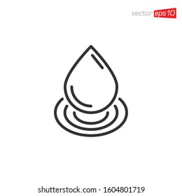 Water Drop Icon Design Illustration