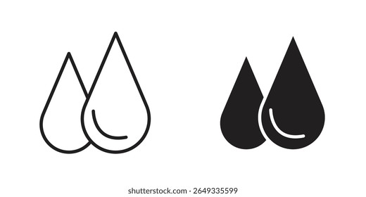 Water drop icon Design Illustrations. editable web icons