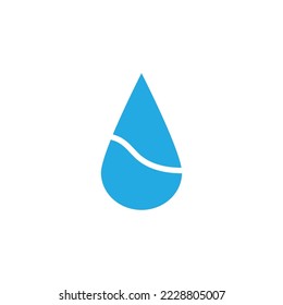 Plantilla de diseño de icono de caída de agua vector ilustración aislada