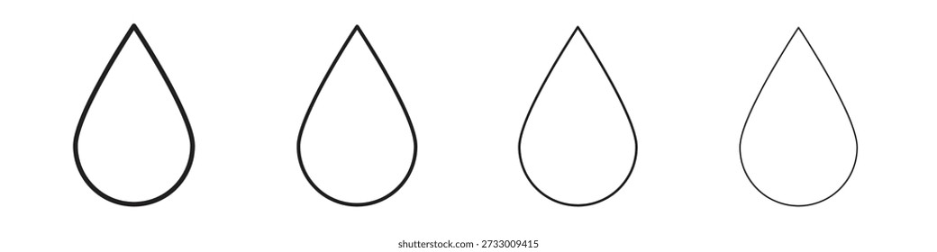 Plantilla de diseño de icono de gota de agua para Web y elemento de interfaz de usuario móvil