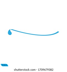 ilustración vectorial del icono de caída de agua 