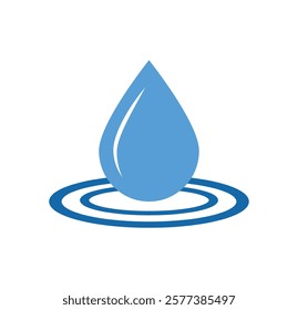 Water drop icon, Water droplet symbol, Minimalistic drop icon set design.