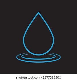 Water drop icon, Water droplet symbol, Minimalistic drop icon set design.