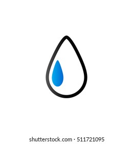 Water drop icon in duo tone color. Nature ecology environment