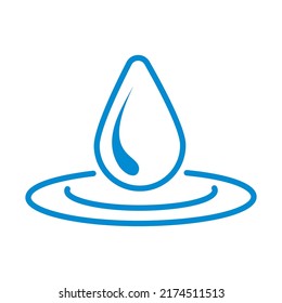 Water Drop Icon. Editable Bold Outline With Color Fill Design. Vector Illustration.