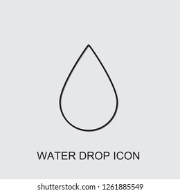 water drop icon . Editable line water drop icon from cleaning. Trendy water drop icon for web and mobile.