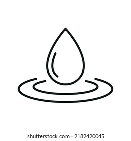 Water drop icon - editable stroke