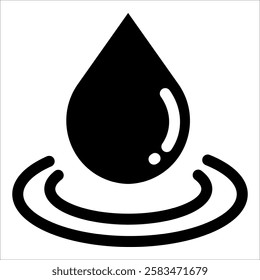 Water Drop Icon Element For Design
