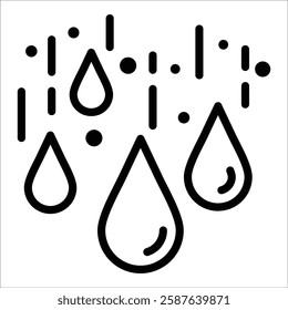 Water Drop Icon Element For Design