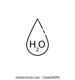 water drop icon. Element of scientifics study icon for mobile concept and web apps. Thin line water drop icon can be used for web and mobile on white background