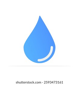 water drop icon water element sign, colored flat vector. modern and minimalist design