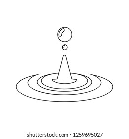 water drop icon. Element of SPA for mobile concept and web apps icon. Thin line icon for website design and development, app development