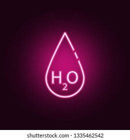 water drop icon. Elements of Scientifics study in neon style icons. Simple icon for websites, web design, mobile app, info graphics