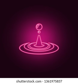 water drop icon. Elements of SPA in neon style icons. Simple icon for websites, web design, mobile app, info graphics