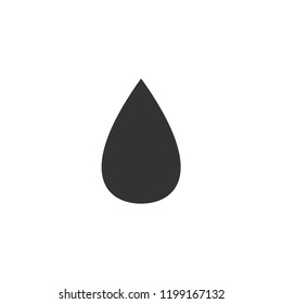 Water Drop. Icon Flat
