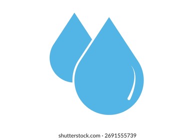 water drop icon, flat water drop icon.