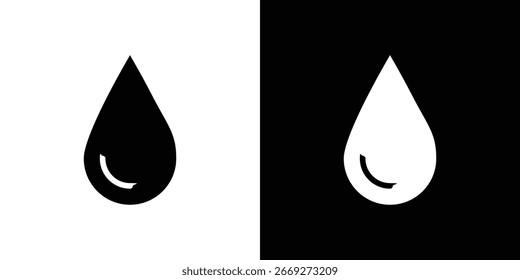 Icono de gota de agua en conjunto de Vector sólido negro plano