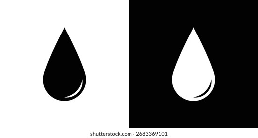 Ícone de gota de água design plano. Eps 10