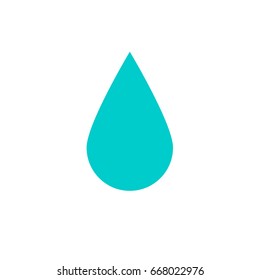 Water drop icon, flat design template, vector illustration