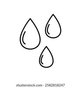 Water Drop Icon Flat isolated outline sign