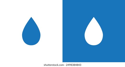 Conjunto de símbolos de línea plana de icono de gota de agua.