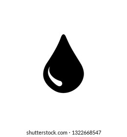 Water Drop Icon In Flat Style Vector For Apps, UI, Websites. Black Icon Vector Illustration.