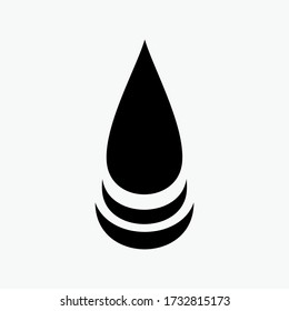 
icono de gota de agua, estilo plano.