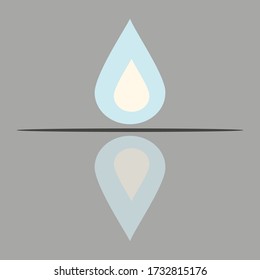 
water drop icon, flat style.