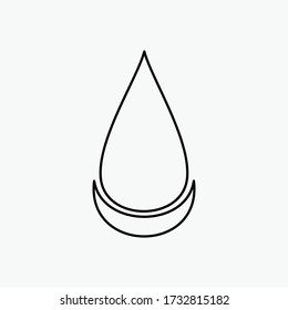 
water drop icon, flat style.