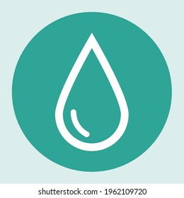 Icono de caída de agua en vector de estilo plano