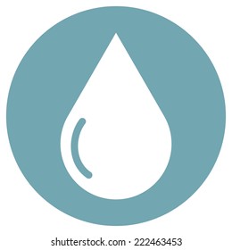 water drop icon in  flat style