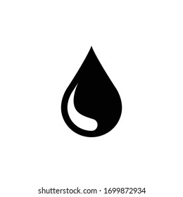 Water drop icon flat vector design