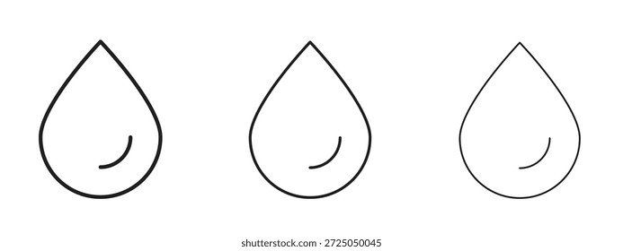 Water drop icon. Hand drawn minimalism style vector illustration