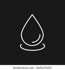 Water Drop Icon, Hydration, Liquid, Purity And Essential Element Symbol