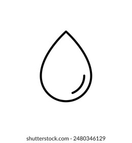 Water Drop Icon for Hydration and Water Tracking