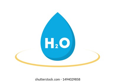 Water drop icon. Idea of liquid, clean environmental object. Isolated flat vector illustration