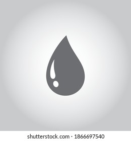 Water drop icon. Water illustration shapes concept isolated on blank background.