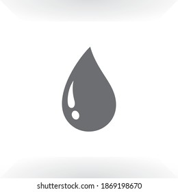 Water drop icon. Water illustration shapes concept isolated on blank background.