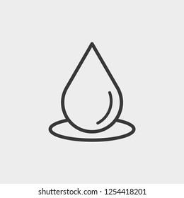 Water drop icon isolated on background. Ripple symbol modern, simple, vector, icon for website design, mobile app, ui. Vector Illustration