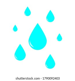 water drop icon isolated on white background. vector illustration