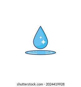 Water Drop Icon Isolated On White Background