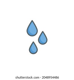Water Drop Icon Isolated On White Background