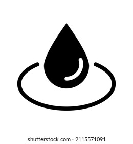 Icono de salto de agua aislado en fondo blanco