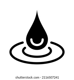 Icono de salto de agua aislado en fondo blanco