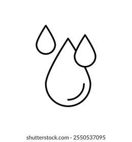 Water drop icon isolated on a white background. Vector illustration.