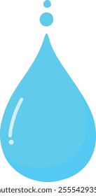 Water drop icon isolated on white background