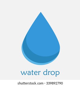 Water drop icon Isolated on White Background