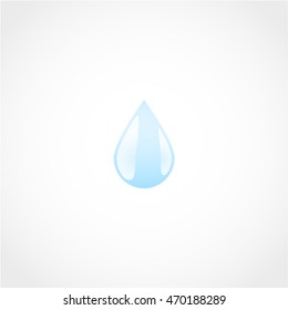 Water drop icon Isolated on White Background
