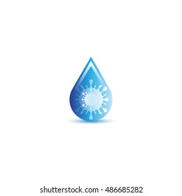 Water Drop Icon - Isolated On White Background. Vector Illustration, Graphic Design. For Web, Websites, Print Material