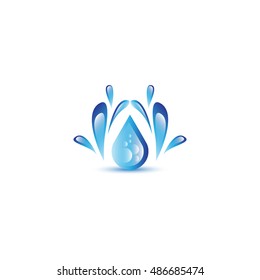 Water Drop Icon - Isolated On White Background. Vector Illustration, Graphic Design. For Web, Websites, Print Material